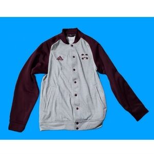 Adidas Michigan Spartans Jacket Vintage Y2k Gray Mens S Football Athletic Coat